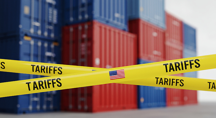 JPG 편집이미지 비즈니스 사람없음 빨간색 경제 파란색 쌓기 미국 금지 위험 컨테이너 사회이슈 무역 전쟁 관세 무역전쟁 세관 편집실사 IC큐레이션 AI포토 AI콘텐츠 산업 컬러 컨셉 북아메리카 모션 CG 세금 파일형식 관세청