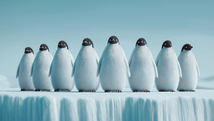 JPG 전신 편집이미지 하늘색 서기 사람없음 파란색 얼음 남극 사회이슈 무역 펭귄 일렬 교역 관세 무역전쟁 편집실사 AI컴퓨터그래픽 AI콘텐츠 자연요소 산업 컬러 컨셉 모션 조류 극지방 CG 세금 파일형식