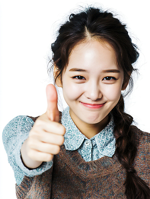 JPG 편집이미지 여자 한명 웃음 상반신 청년 앞모습 희망 최고 선택 추천 따봉 의료성형뷰티 좋음 청년여자한명만 편집실사 AI인물포토 AI콘텐츠 1 감정 뷰포인트 컨셉 표정 사람 성인 CG 여자한명만 청년여자만 파일형식 AI포토