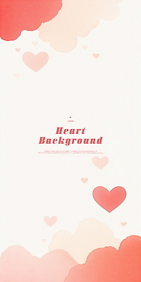 PSD 구름 분홍색 일러스트 수채화 사람없음 하트 하트백그라운드 겹침 국내일러스트 자연요소 모양 컬러 백그라운드 파일형식