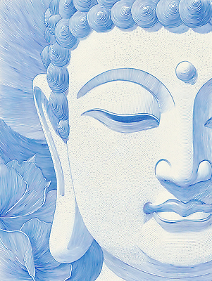 JPG 편집이미지 얼굴 불교 연꽃 사람없음 파란색 평화 눈감음 부처님상 편집실사 꽃 종교 컬러 컨셉 모션 신체부위 불상 CG 부처 파일형식