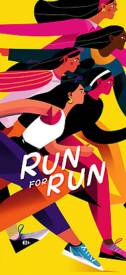 PSD 여자 스포츠 일러스트 추상 여러명 성인 달리기 노란색 머리띠 러닝 성인여자만 국내일러스트 컬러 다수 무늬 장신구 모션 사람 여자만 성인만 파일형식