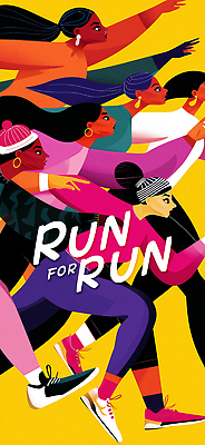 PSD 여자 스포츠 일러스트 추상 여러명 성인 달리기 노란색 머리띠 러닝 성인여자만 국내일러스트 컬러 다수 무늬 장신구 모션 사람 여자만 성인만 파일형식