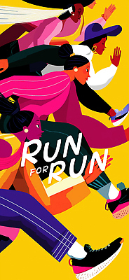 PSD 여자 스포츠 일러스트 추상 여러명 성인 달리기 노란색 머리띠 러닝 캡모자 성인여자만 국내일러스트 모자_잡화 컬러 다수 무늬 장신구 모션 사람 여자만 성인만 파일형식