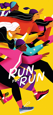 PSD 모자 여자 스포츠 일러스트 추상 여러명 성인 달리기 노란색 머리띠 러닝 성인여자만 국내일러스트 잡화 컬러 다수 무늬 장신구 모션 사람 여자만 성인만 파일형식