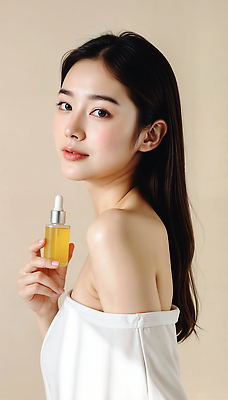 JPG 모델 편집이미지 여자 한명 미소 들기 상반신 성인 옆모습 뷰티 화장품 베이지색 앰플 의료성형뷰티 성인여자한명만 이미지편집 편집실사 IC뷰티큐레이션 오프숄더 AI인물포토 AI콘텐츠 1 뷰포인트 컬러 상의 모션 표정 사람 CG 여자한명만 성인여자만 파일형식 AI포토