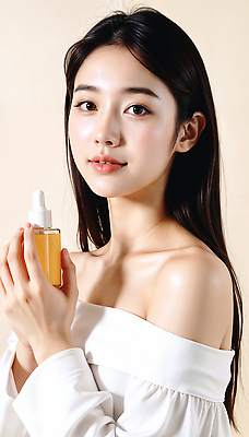 JPG 모델 편집이미지 여자 한명 미소 들기 상반신 성인 뷰티 화장품 베이지색 앰플 의료성형뷰티 성인여자한명만 이미지편집 편집실사 IC뷰티큐레이션 오프숄더 AI인물포토 AI콘텐츠 1 컬러 상의 모션 표정 사람 CG 여자한명만 성인여자만 파일형식 AI포토