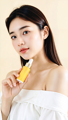 JPG 모델 편집이미지 여자 한명 미소 들기 상반신 성인 뷰티 화장품 베이지색 앰플 의료성형뷰티 성인여자한명만 이미지편집 편집실사 IC뷰티큐레이션 오프숄더 AI인물포토 AI콘텐츠 1 컬러 상의 모션 표정 사람 CG 여자한명만 성인여자만 파일형식 AI포토