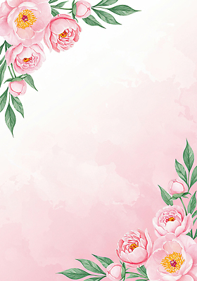 JPG 분홍색 잎 일러스트 수채화 사람없음 꽃프레임 작약 국내일러스트 AI일러스트 AI콘텐츠 식물 꽃 컬러 프레임 파일형식