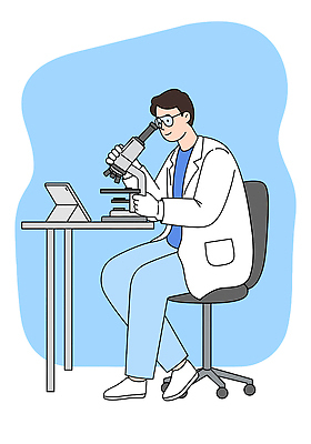전신 PSD 남자 하늘색 일러스트 고글 직업캐릭터 현미경 한명 미소 들기 앉기 성인 태블릿 관찰 잡기 실험복 연구원 과학자 책상 바퀴의자 성인남자한명만 일러캐릭터 직업 캐릭터 1 과학 가구 의자 모션 표정 실험기구 사람 파란색 전자제품 스마트기기 가운 학자 남자한명만 성인남자만 파일형식