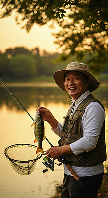 JPG 나무 편집이미지 모자 할아버지 노년 남자 행복 호수 낚시 휴식 어류 한명 서기 미소 들기 취미 실버라이프 노을 그물 낚싯대 의료성형뷰티 노인남자한명만 편집실사 AI인물포토 AI콘텐츠 자연요소 식물 1 라이프스타일 잡화 감정 컨셉 모션 레저 표정 사람 성인 수중동물 낚시용품 CG 남자한명만 노인남자만 파일형식 AI포토