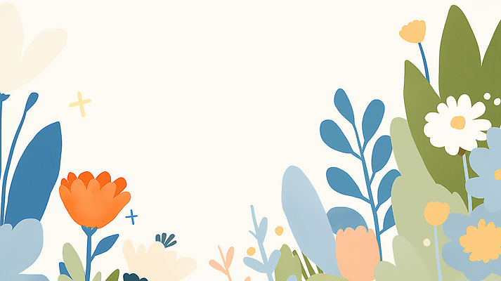 JPG 일러스트 봄꽃 자연 사람없음 풀잎 카피스페이스 국내일러스트 AI일러스트 AI콘텐츠 꽃 잎 봄 공백 풀_식물 생태계 파일형식