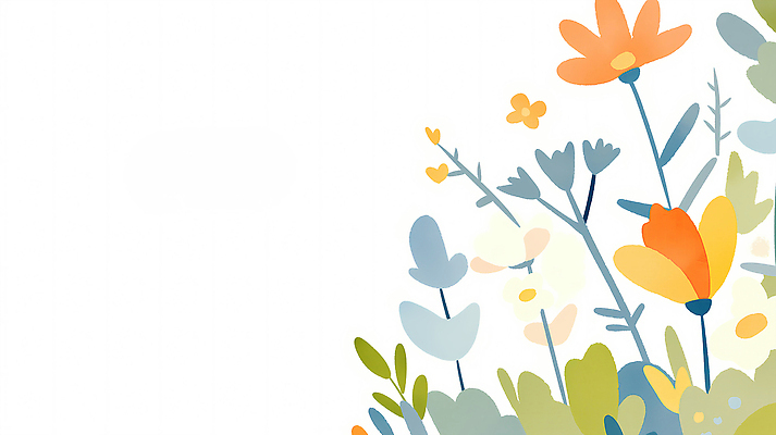 JPG 일러스트 봄꽃 자연 사람없음 풀잎 카피스페이스 국내일러스트 AI일러스트 AI콘텐츠 꽃 잎 봄 공백 풀_식물 생태계 파일형식