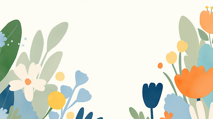 JPG 일러스트 봄꽃 자연 사람없음 풀잎 카피스페이스 국내일러스트 AI일러스트 AI콘텐츠 꽃 잎 봄 공백 풀_식물 생태계 파일형식