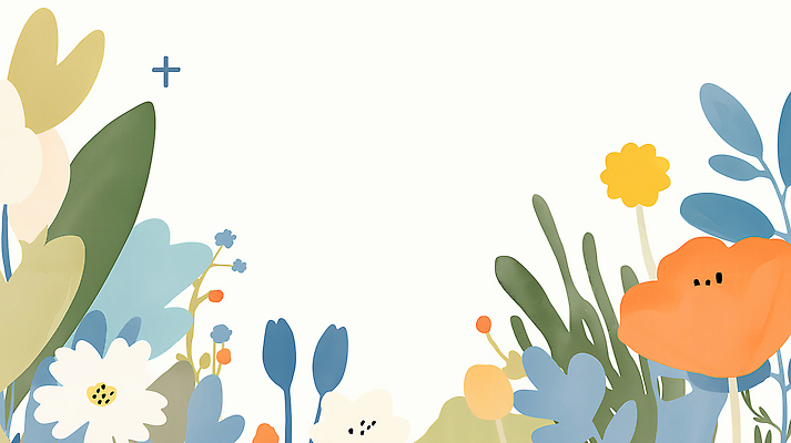 JPG 일러스트 봄꽃 자연 사람없음 풀잎 카피스페이스 국내일러스트 AI일러스트 AI콘텐츠 꽃 잎 봄 공백 풀_식물 생태계 파일형식