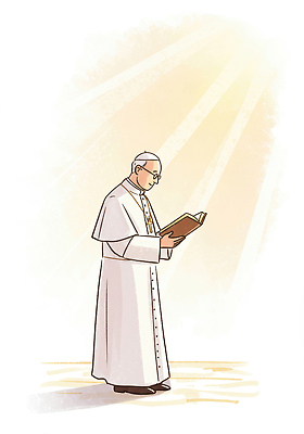 전신 PSD 할아버지 노년 남자 안경 십자가 일러스트 한명 서기 들기 빛 성경 천주교 흰색 교황 신부복 노인남자한명만 국내일러스트 1 잡화 종교 컬러 종교용품 모션 사람 성인 남자한명만 노인남자만 파일형식