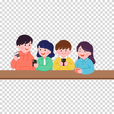 편집이미지 여자 남자 식탁 웃음 들기 누끼 여러명 상반신 성인 친구 스마트폰 PNG 테이크아웃컵 성인만 다수 관계 모션 탁자 표정 사람 컵 핸드폰 스마트기기 파일형식