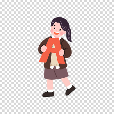 전신 편집이미지 알파벳 여자 교복 청소년 한명 미소 들기 누끼 A PNG 십대여자한명만 1 영어 옷 모션 표정 사람 여자한명만 십대여자만 파일형식