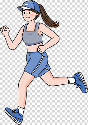 전신 편집이미지 여자 운동화 한명 미소 누끼 성인 파란색 운동복 달리기 운동 PNG 러닝 캡모자 성인여자한명만 모자_잡화 1 옷 컬러 신발 모션 표정 건강 사람 여자한명만 성인여자만 파일형식