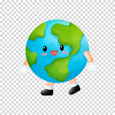 편집이미지 미소 누끼 사람없음 걷기 귀여움 PNG 지구캐릭터 캐릭터 지구 컨셉 모션 표정 파일형식