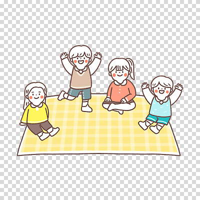 전신 편집이미지 여자 남자 어린이 미소 누끼 소녀 소년 여러명 소풍 만세 돗자리 가부좌 PNG 다리들기 어린이만 다수 모션 표정 사람 앉기 야외활동 파일형식