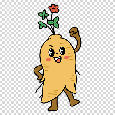 편집이미지 허리손 미소 누끼 사람없음 노란색 귀여움 파이팅 인삼 PNG 인삼꽃 인삼캐릭터 캐릭터 꽃 컬러 포즈 컨셉 모션 표정 삼 파일형식