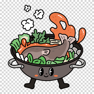 편집이미지 어류 미소 누끼 사람없음 귀여움 냄비 수증기 음식캐릭터 보양식 국물 파 PNG 매운탕 미나리 캐릭터 음식 컨셉 채소 표정 수중동물 솥 탕 몸보신 파일형식