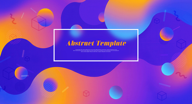 PSD 템플릿 비즈니스 추상 사람없음 파란색 주황색 원형 화려 정사각형 그라데이션 빗금 이미지템플릿 도형 컬러 컨셉 무늬 대각선 파일형식