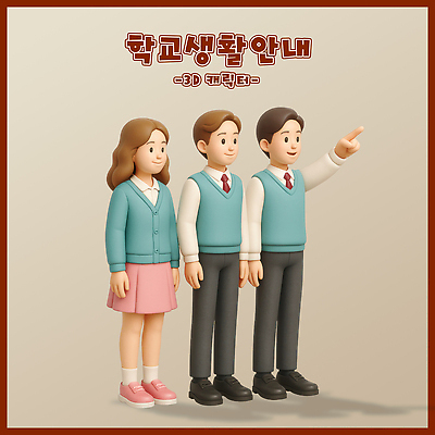 전신 PSD 편집이미지 응시 여자 남자 교복 청소년 안내 미소 세명 스쿨라이프 3D 가리킴 십대만 편집3D 라이프스타일 시선 옷 학교 표정 사람 손짓 디지털합성 파일형식