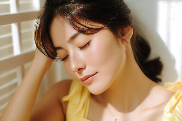 JPG 편집이미지 여자 휴식 한명 미소 근접촬영 상반신 성인 햇빛 뷰티 노란색 눈감음 창가 뷰티풀 상큼발랄 의료성형뷰티 성인여자한명만 편집실사 AI인물포토 AI콘텐츠 1 뷰포인트 컬러 컨셉 창문 모션 표정 사람 태양 CG 여자한명만 성인여자만 파일형식 AI포토