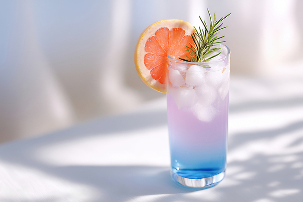 JPG 편집이미지 사람없음 장식 여름 얼음 시원함 자몽 그라데이션 로즈메리 냉음료 자몽에이드 편집실사 AI포토 AI콘텐츠 자연요소 계절 음료 과일 허브 CG 에이드 파일형식