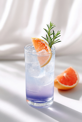 JPG 편집이미지 사람없음 여름 얼음 시원함 천 자몽 그라데이션 로즈메리 냉음료 자몽에이드 편집실사 AI포토 AI콘텐츠 자연요소 계절 음료 과일 직물 허브 CG 에이드 파일형식