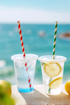JPG 편집이미지 바다 빨대 사람없음 야외 여름 햇빛 얼음 시원함 레몬 레모네이드 냉음료 블루레몬에이드 편집실사 AI포토 AI콘텐츠 자연요소 계절 음료 과일 태양 CG 에이드 파일형식