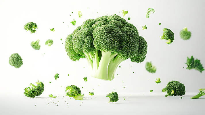 JPG 편집이미지 음식 조각 채소 식재료 날리기 건강 사람없음 초록색 신선 브로콜리 편집실사 AI포토 AI콘텐츠 컬러 모션 CG 파일형식