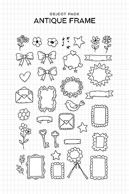 꽃 별 리본 스티커 라인일러스트 일러스트 조류 열쇠 프레임 사람없음 세트 라벨 거울 앤티크 흰색 하트 편지 라인아트 엘리먼트 다꾸 국내일러스트 AI파일 자연요소 모양 식물 동물 선 컬러 신조어 약어 파일형식 벡터