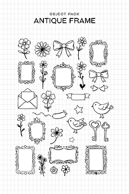 꽃 별 리본 스티커 라인일러스트 일러스트 조류 열쇠 프레임 사람없음 세트 라벨 거울 앤티크 흰색 하트 편지 라인아트 엘리먼트 다꾸 국내일러스트 AI파일 자연요소 모양 식물 동물 선 컬러 신조어 약어 파일형식 벡터