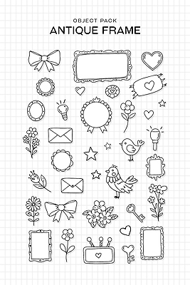 꽃 별 리본 스티커 라인일러스트 일러스트 전구 조류 열쇠 프레임 사람없음 세트 거울 앤티크 흰색 하트 편지 라인아트 마라카스 엘리먼트 다꾸 국내일러스트 AI파일 자연요소 모양 식물 동물 선 컬러 타악기 신조어 약어 파일형식 벡터