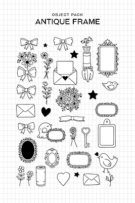 별 리본 액자 스티커 라인일러스트 일러스트 조류 열쇠 프레임 사람없음 세트 꽃병 거울 앤티크 흰색 하트 캔 편지 라인아트 엘리먼트 다꾸 국내일러스트 AI파일 자연요소 모양 동물 꽃 선 컬러 신조어 약어 파일형식 벡터