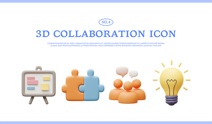 아이콘 말풍선 비즈니스 전구 협력 아이디어 사람모양 사람없음 세트 3D아이콘 3D 포스트잇 퍼즐조각 화이트보드 콜라보레이션 편집3D 모양 조각 컨셉 메모지 퍼즐 디지털합성