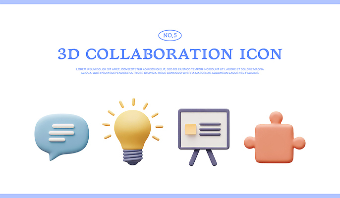 아이콘 말풍선 비즈니스 전구 협력 아이디어 사람없음 세트 3D아이콘 3D 프레젠테이션 퍼즐조각 콜라보레이션 편집3D 조각 컨셉 퍼즐 디지털합성