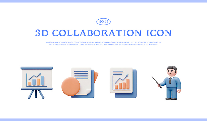 아이콘 남자 비즈니스 그래프 협력 한명 들기 성인 세트 3D아이콘 3D 프레젠테이션 문서 지시봉 성인남자한명만 콜라보레이션 편집3D 1 모션 사람 디지털합성 남자한명만 성인남자만