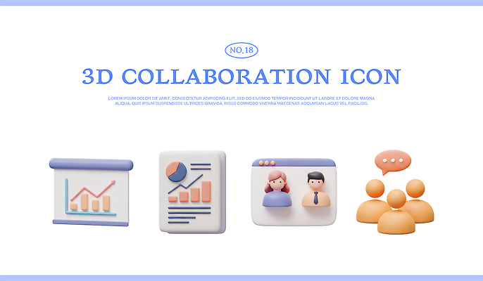 아이콘 여자 남자 말풍선 비즈니스 그래프 협력 사람모양 여러명 성인 세트 3D아이콘 3D 문서 인터넷창 성인만 콜라보레이션 편집3D 모양 다수 인터넷 사람 디지털합성