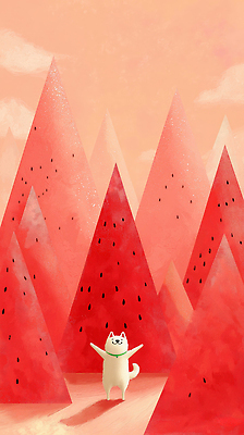 JPG 일러스트 하늘 팔벌리기 그림자 사람없음 빨간색 여름 강아지 개목걸이 수박씨 수박조각 국내일러스트 AI일러스트 AI콘텐츠 계절 컬러 조각 모션 수박 씨앗 반려동물 개 애견용품 파일형식