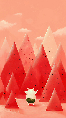 JPG 일러스트 하늘 팔벌리기 그림자 사람없음 빨간색 여름 햄스터 수박씨 수박조각 산맥 국내일러스트 AI일러스트 AI콘텐츠 계절 컬러 조각 모션 산 수박 씨앗 반려동물 설치류 파일형식