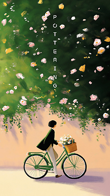 전신 PSD 여자 꽃 여유 일러스트 그림자 한명 성인 초록색 평화 자전거 산책 풀잎 승차 성인여자한명만 국내일러스트 식물 1 감정 컬러 컨셉 잎 모션 휴식 사람 바이크 풀_식물 여자한명만 성인여자만 파일형식