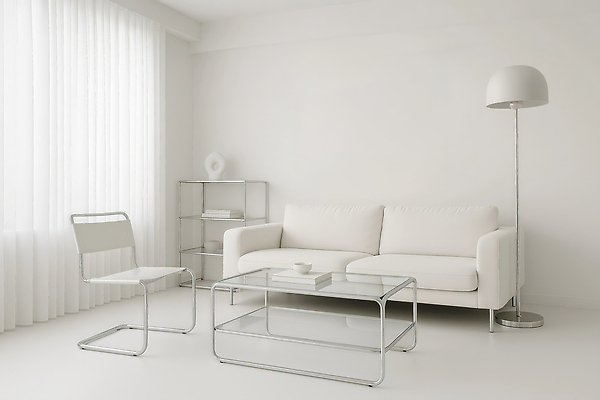 JPG 편집이미지 그릇 탁자 사람없음 인테리어 소파 스탠드 커튼 철 모던 심플 장식장 스틸 편집실사 AI포토 AI콘텐츠 식기 디자인 가구 의자 조명 CG 파일형식