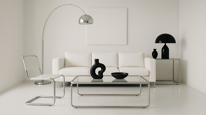 JPG 편집이미지 그릇 거실 탁자 사람없음 인테리어 소파 꽃병 스탠드 철 모던 심플 캔버스 스틸 편집실사 AI포토 AI콘텐츠 식기 디자인 꽃 가구 의자 조명 CG 파일형식