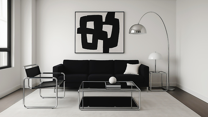 JPG 편집이미지 쿠션 거실 창문 탁자 사람없음 책 인테리어 소파 카펫 스탠드 철 모던 그림 심플 스틸 편집실사 AI포토 AI콘텐츠 디자인 가구 의자 조명 CG 파일형식