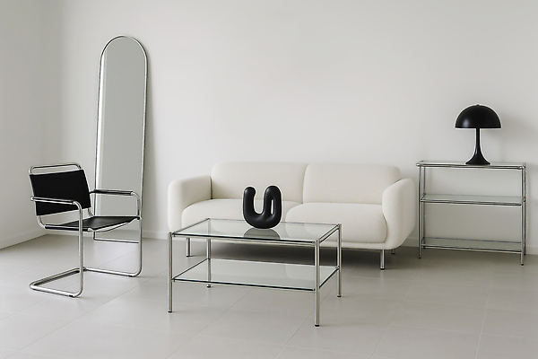 JPG 편집이미지 거실 탁자 사람없음 인테리어 소파 스탠드 철 모던 심플 전신거울 스틸 편집실사 AI포토 AI콘텐츠 디자인 가구 의자 조명 거울 CG 파일형식