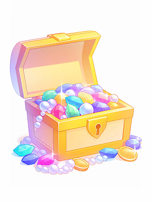 JPG 일러스트 사람없음 빛 반짝임 오픈 화려 보석 진주 금화 보물상자 보석상자 국내일러스트 AI일러스트 AI콘텐츠 컨셉 모션 상자 황금 광석 파일형식